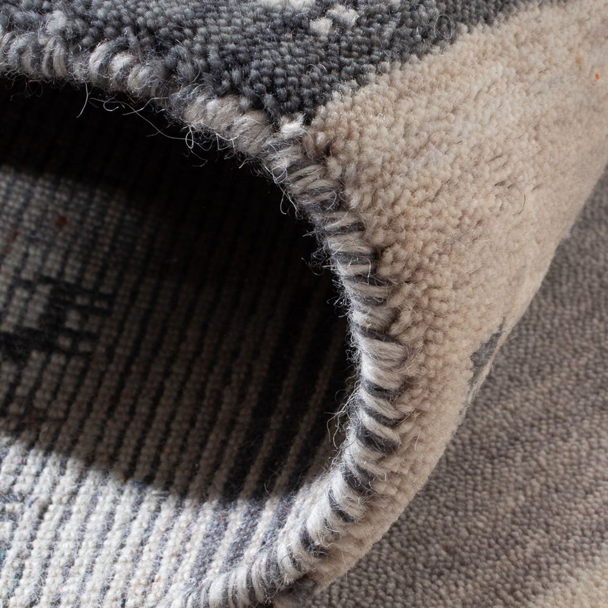 Gabbeh-tæppe - Indus - 145 x 70 cm - lysegrå