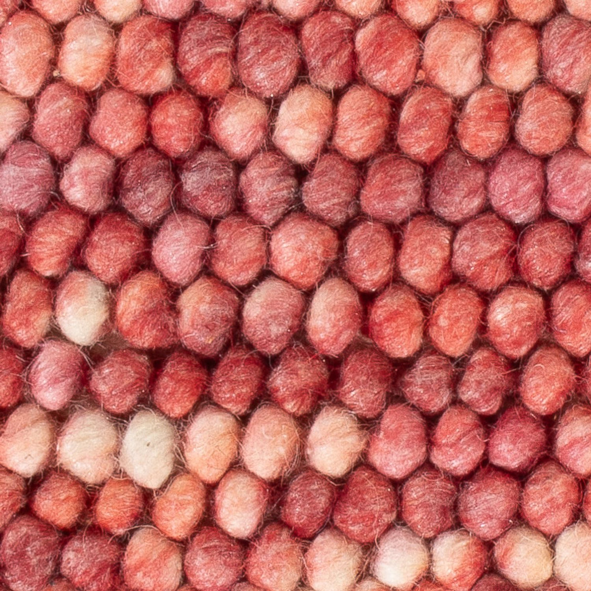 Uldtæppe firkantet  - 25 x 25 cm - lysrød