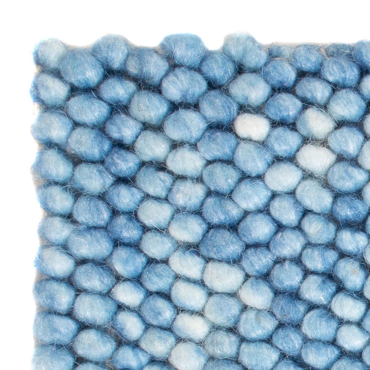 Uldtæppe firkantet - 25 x 25 cm - lyseblå