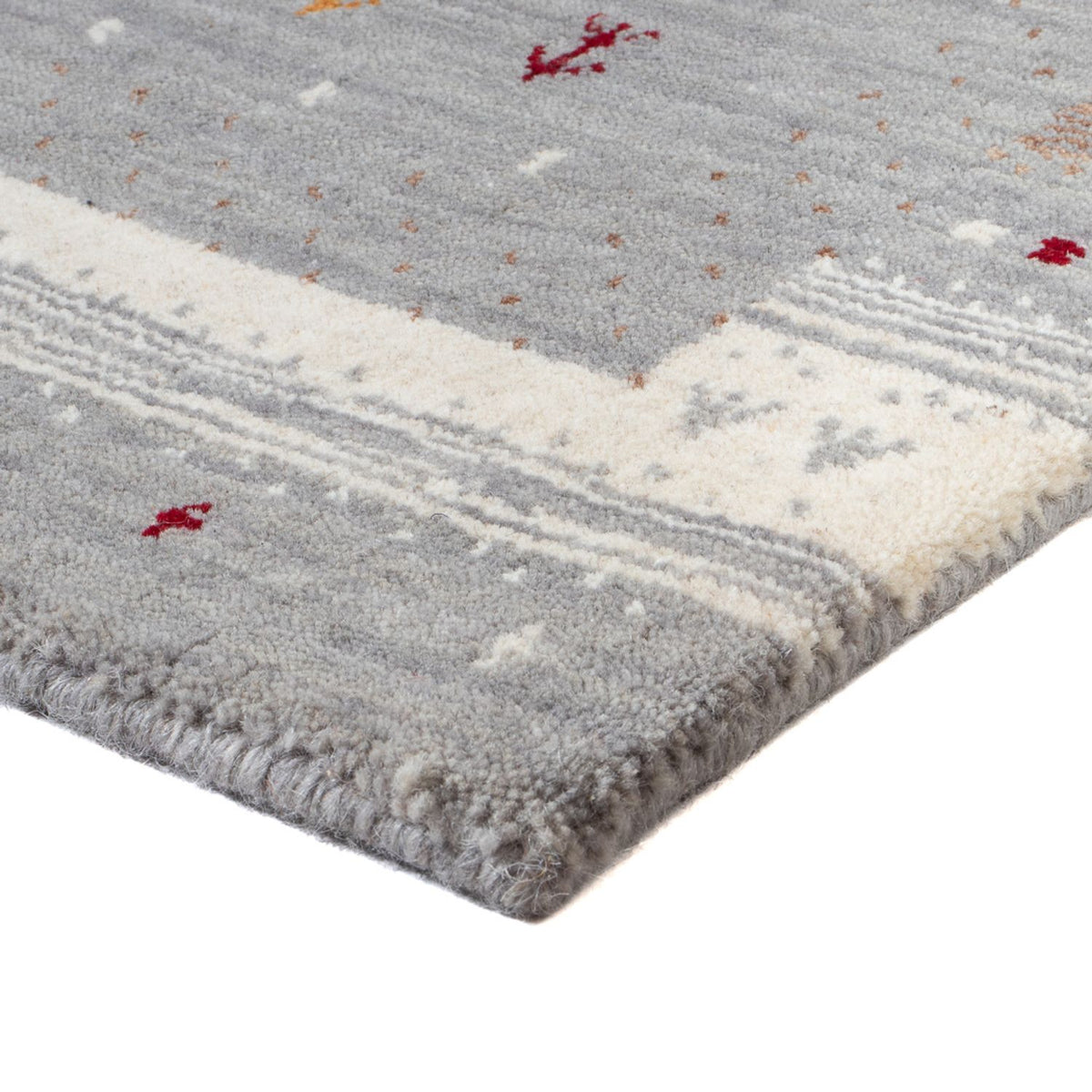 Gabbeh Tæppe - Loribaft Softy - 90 x 60 cm - mørk beige