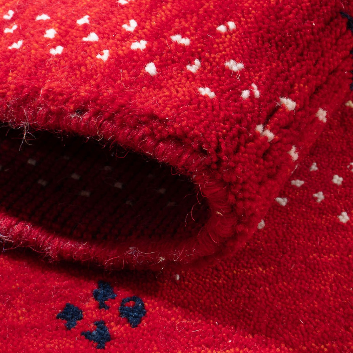 Gabbeh Tæppe - Loribaft Softy - 90 x 60 cm - rød