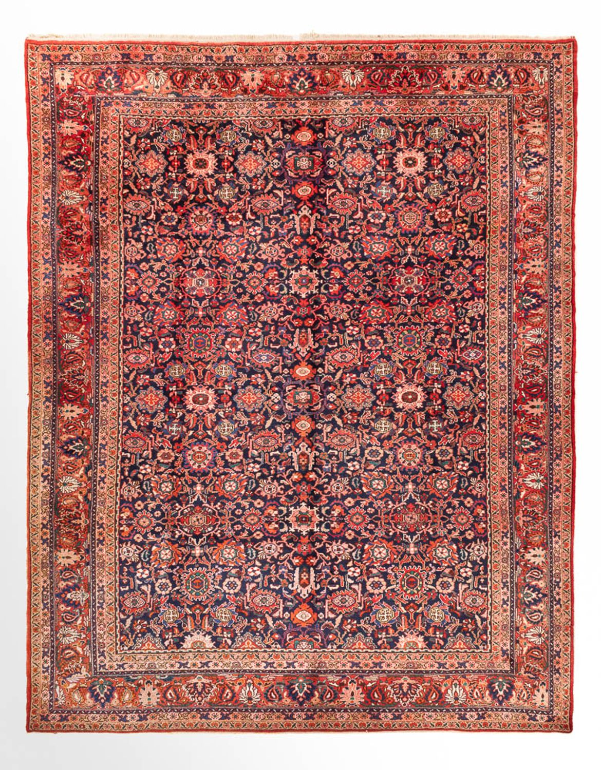 Persisk tæppe - Nomadisk - 300 x 250 cm - mørkerød