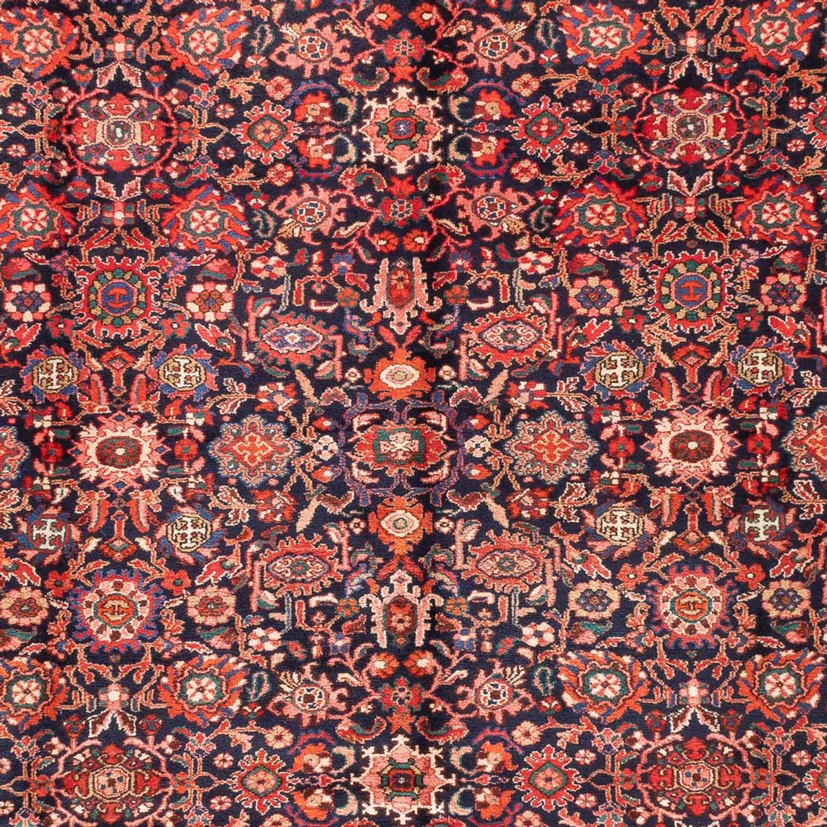 Persisk tæppe - Nomadisk - 300 x 250 cm - mørkerød