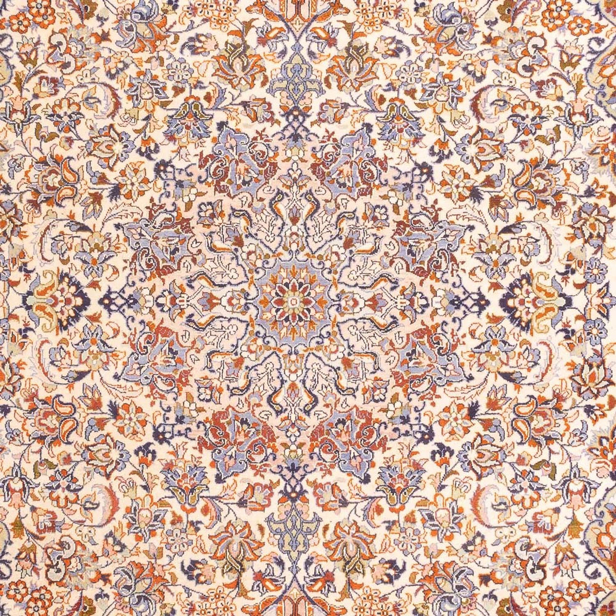 Persisk tæppe - Keshan - 410 x 280 cm - mørk beige