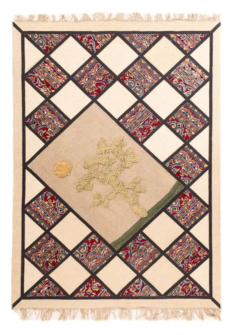 Patchwork-tæppe - 200 x 135 cm - flerfarvet