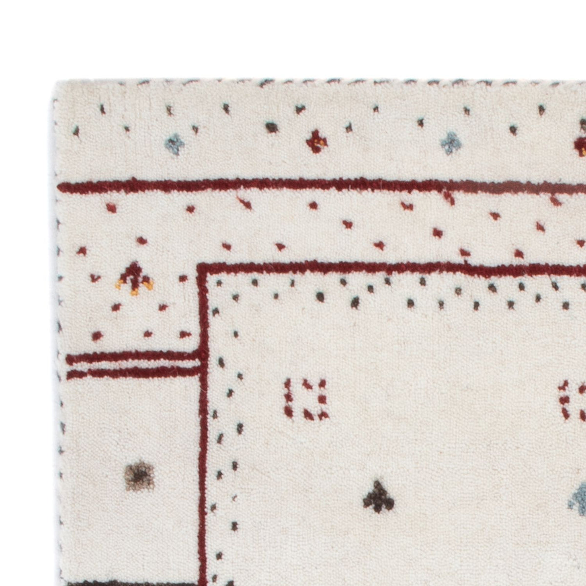 Gabbeh Tæppe - Loribaft Softy - 90 x 60 cm - lysegrå