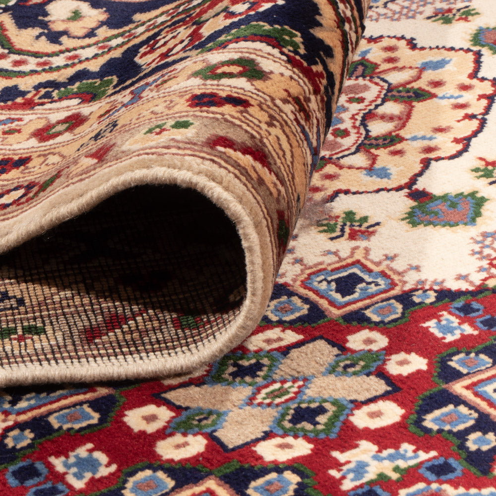 Afghansk tæppe - 406 x 295 cm - lys beige