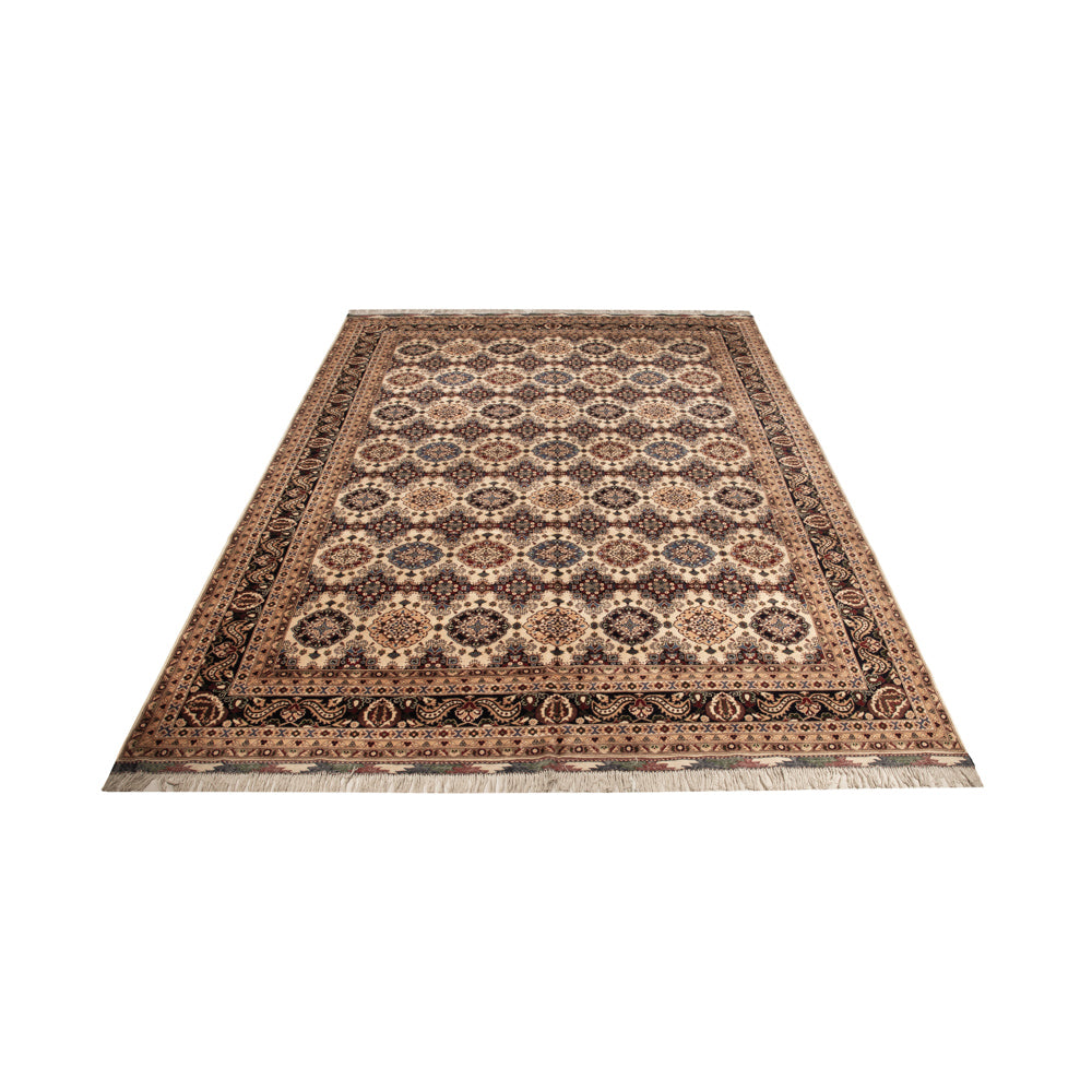 Afghansk tæppe - 406 x 295 cm - lys beige