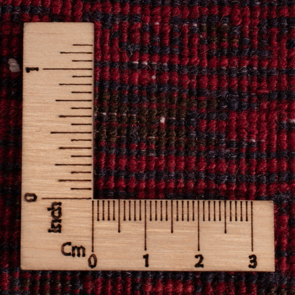 Afghansk tæppe - 118 x 57 cm - mørkerød