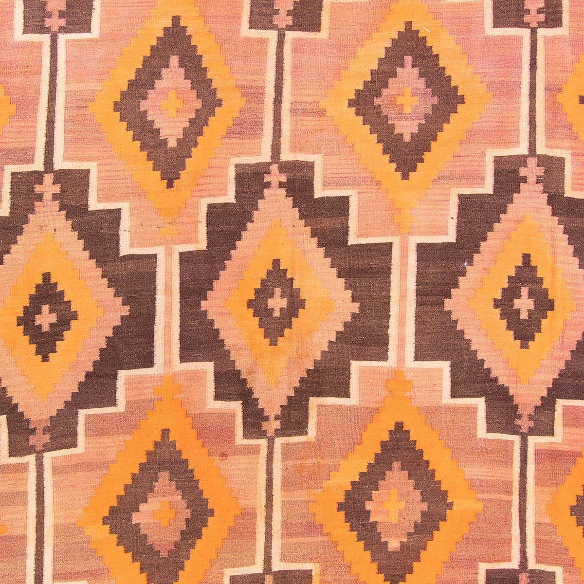 Kelim-tæppe - gammelt - 460 x 280 cm - flerfarvet