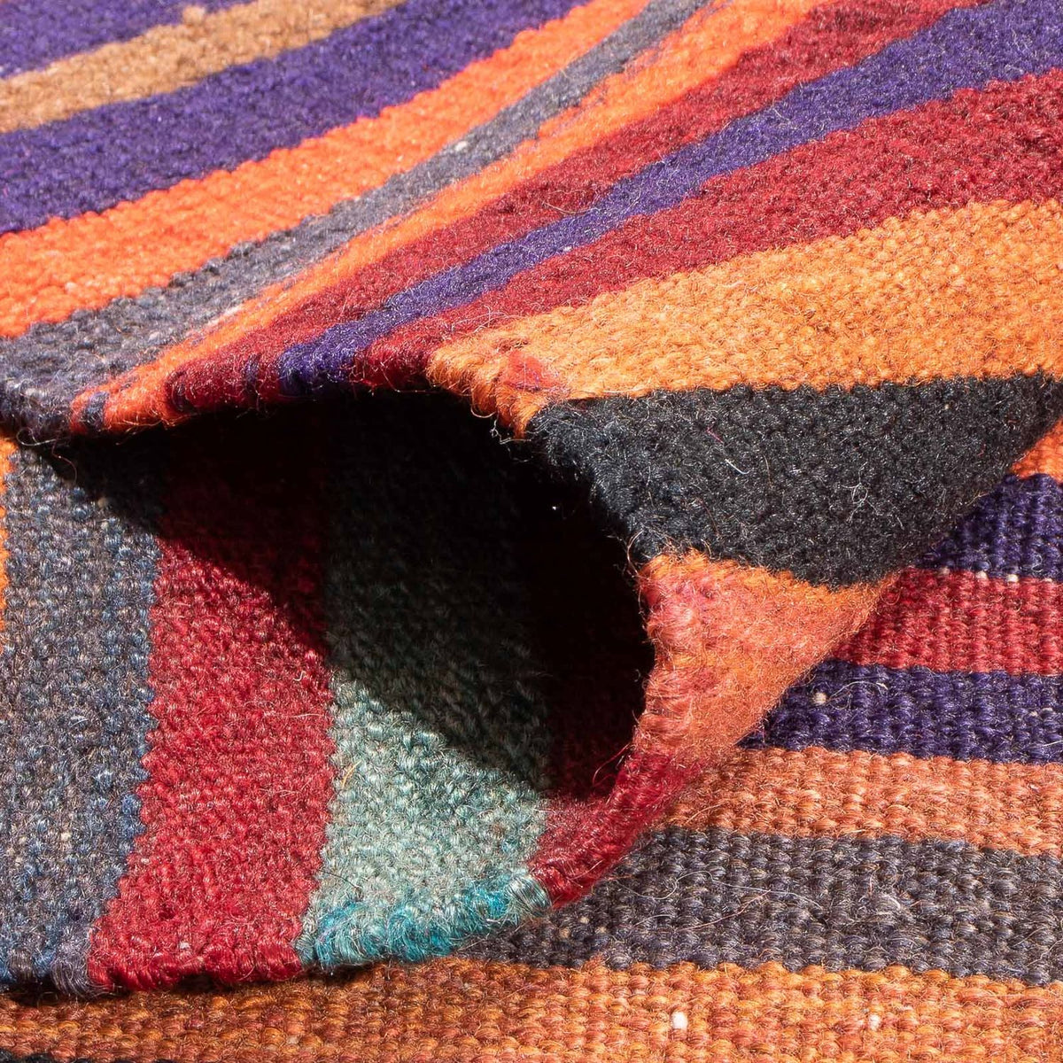 Løber Kelim-tæppe - gammelt - 300 x 122 cm - flerfarvet