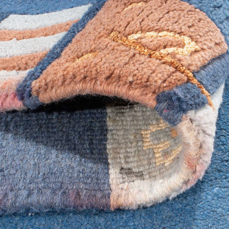 Nepal Tæppe - 160 x 90 cm - blå