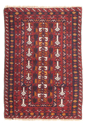 Baluch-tæppe - 126 x 80 cm - flerfarvet