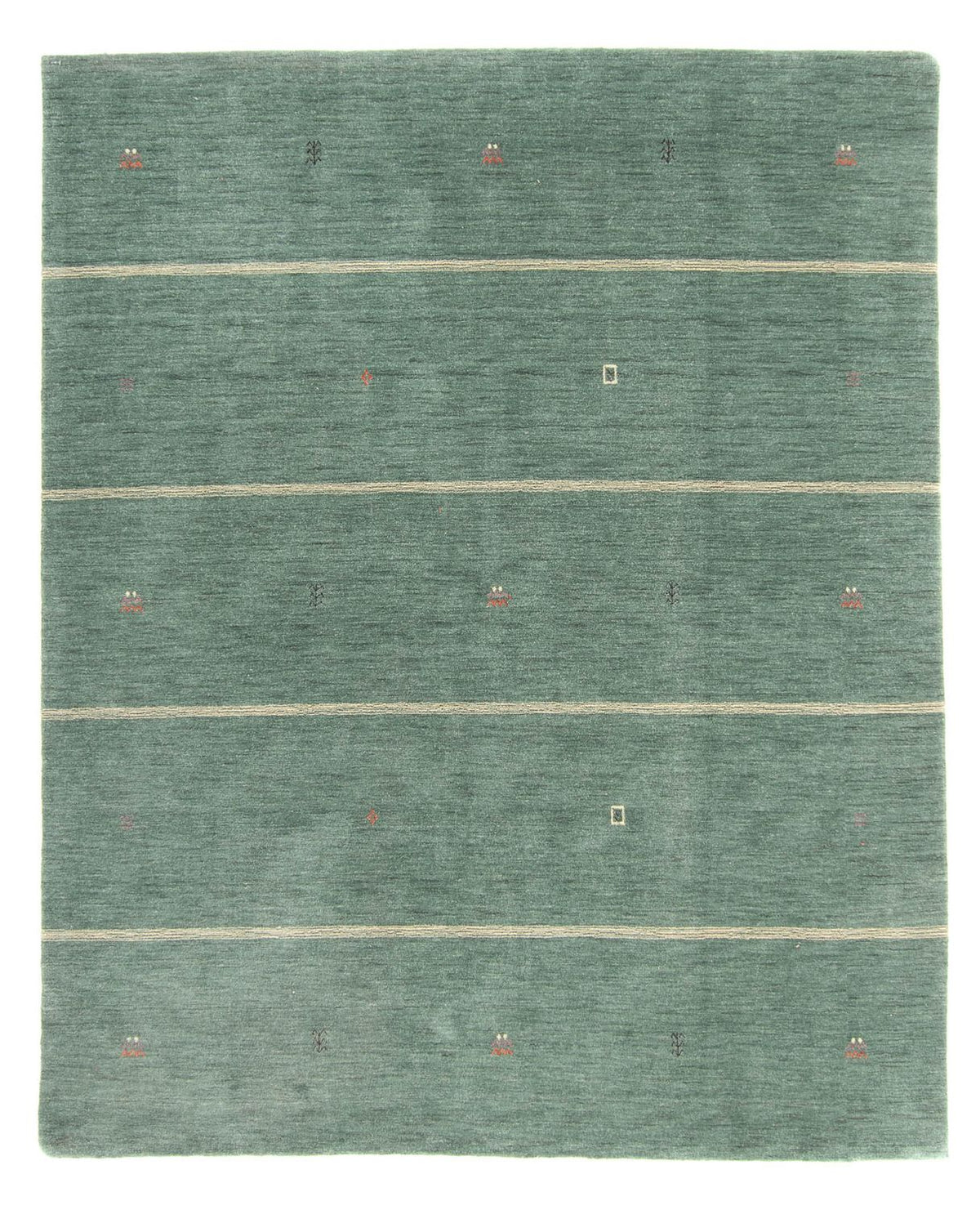 Gabbeh Tæppe - Loribaft Softy - 250 x 200 cm - grøn