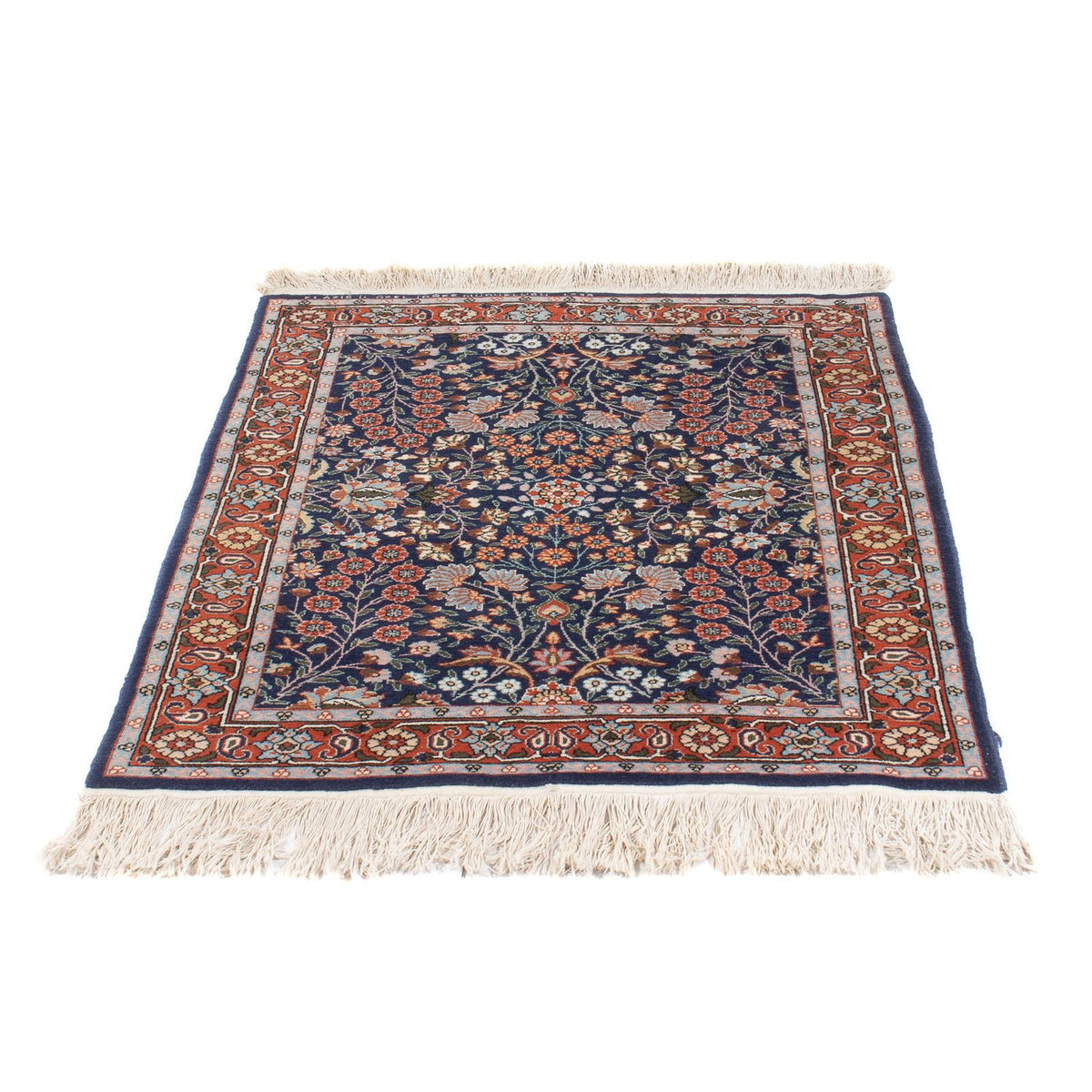 Orientalsk tæppe - Hereke - 107 x 82 cm - mørkeblå