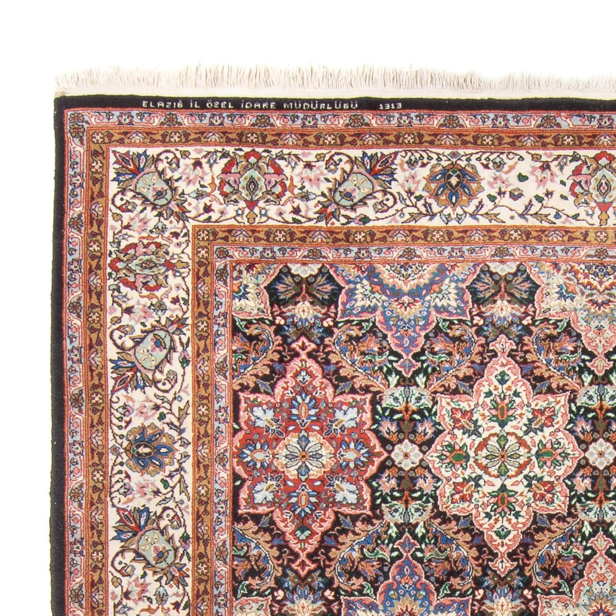 Orientalsk tæppe - Hereke - 252 x 176 cm - mørkeblå