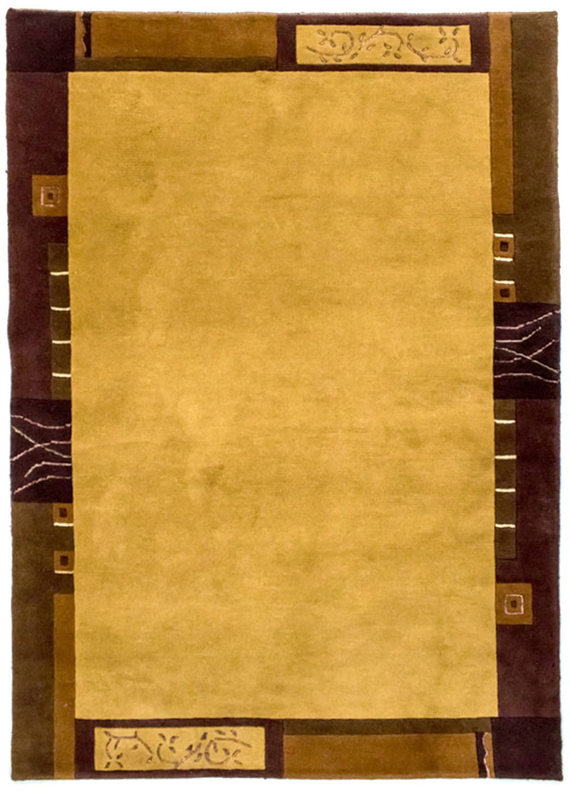 Nepal Tæppe - 193 x 143 cm - guld