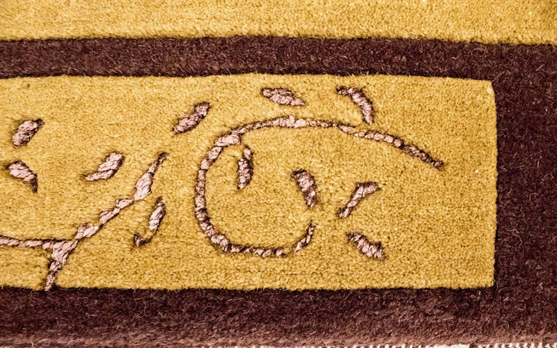 Nepal Tæppe - 193 x 143 cm - guld