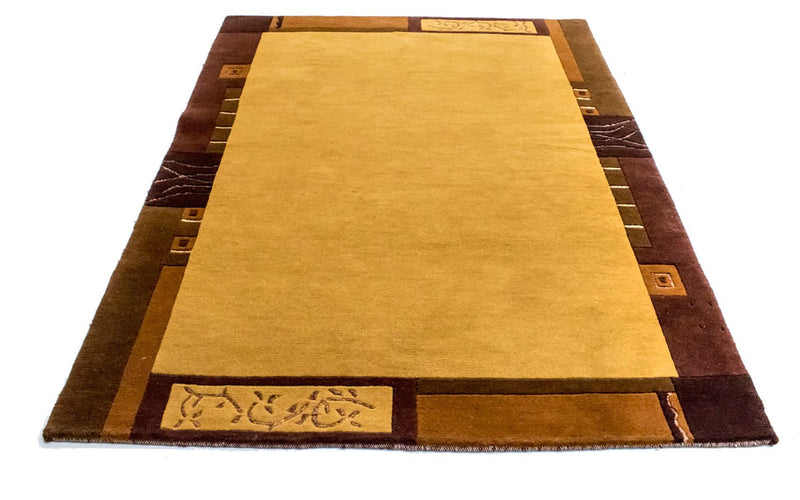Nepal Tæppe - 193 x 143 cm - guld