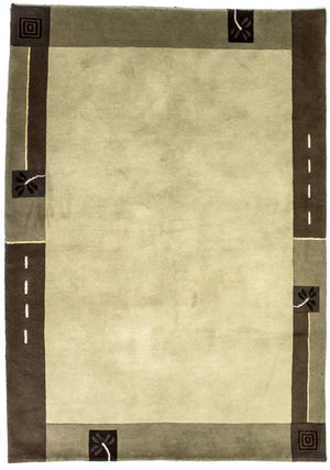 Nepal Tæppe - 202 x 145 cm - beige