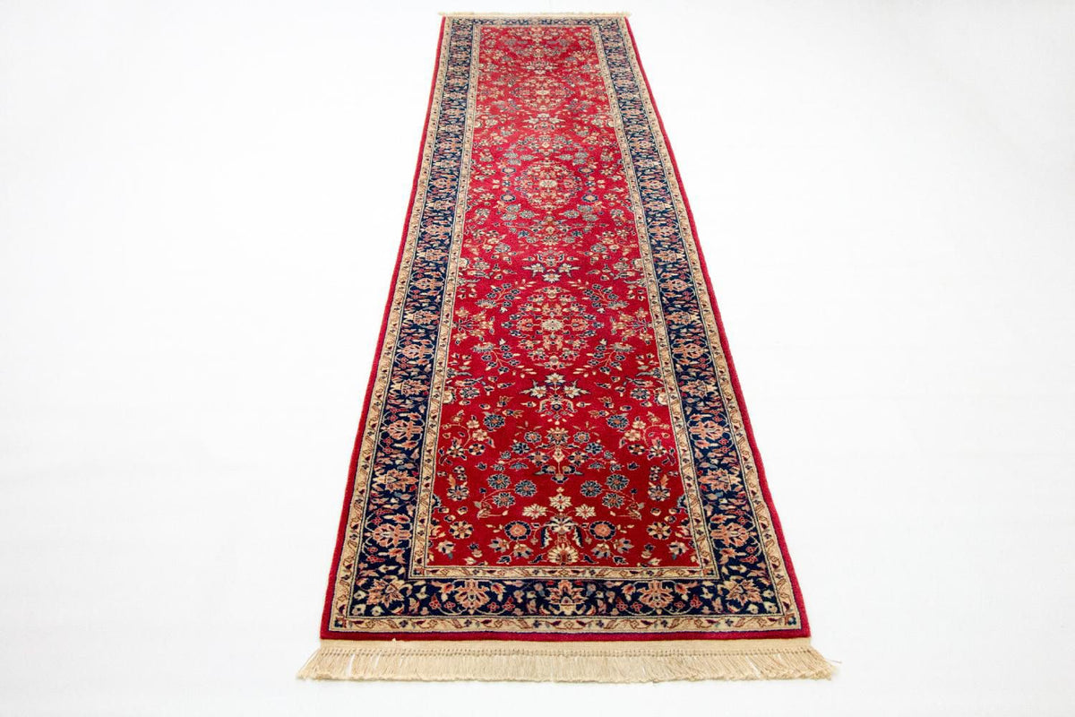Løber Persisk tæppe - Tabriz - 336 x 78 cm - rød