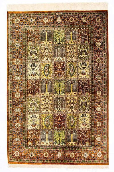 Qom silke Tæppe 101x152cm - Persisk tæppe