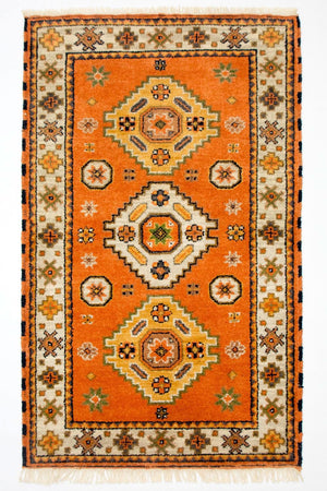 Orientalsk tæppe - 158 x 95 cm - orange