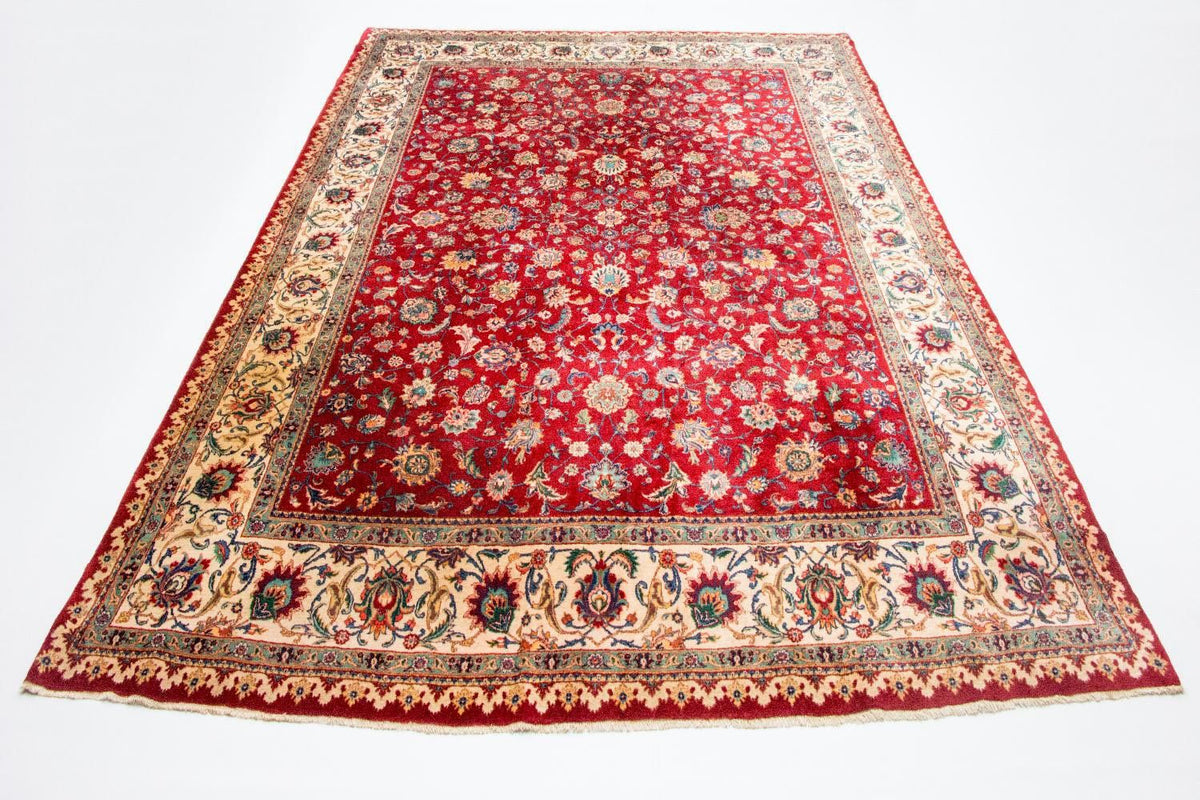 Persisk tæppe - Tabriz - 410 x 212 cm - rød