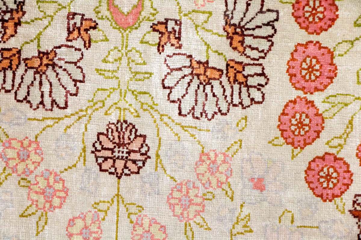 Silketæppe - Hereke Silk - Premium - 100 x 64 cm - beige