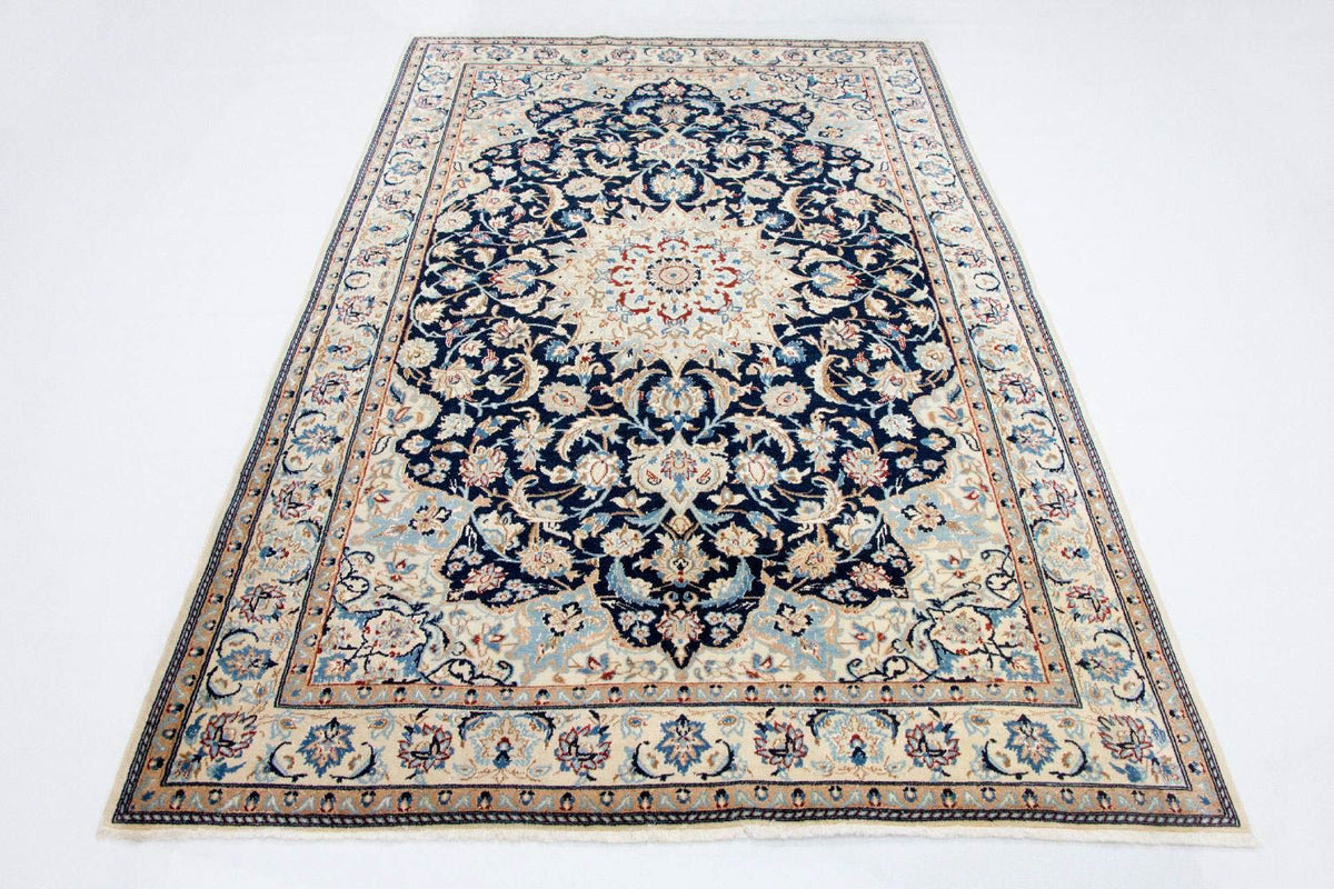 Persisk tæppe - Nain - Royal - 236 x 147 cm - mørkeblå