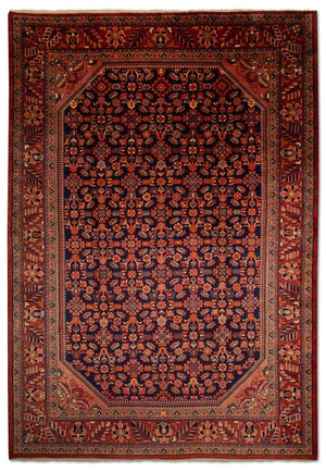 Persisk tæppe - Nomadisk - 333 x 226 cm - mørkeblå