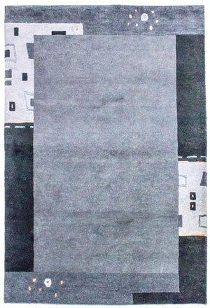 Nepal Tæppe - 180 x 124 cm - sølv