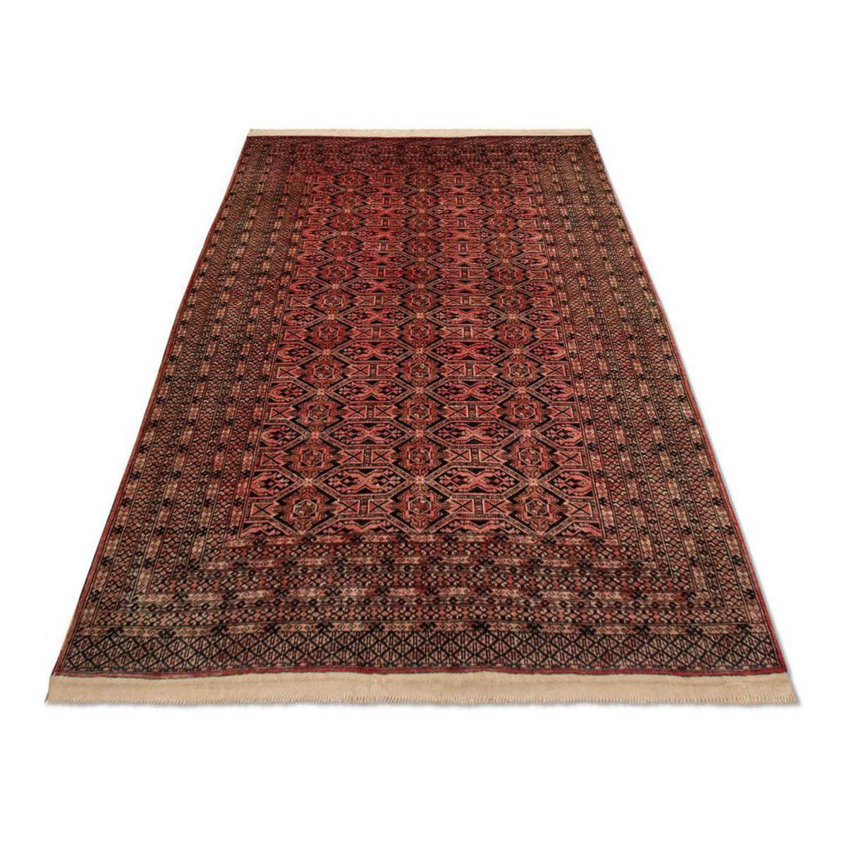 Afghansk tæppe - Bukhara - 191 x 123 cm - lysrød