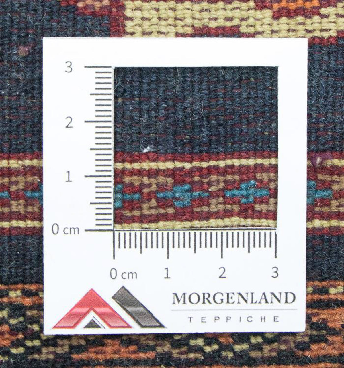 Afghansk tæppe - Bukhara firkantet - 47 x 44 cm - blå