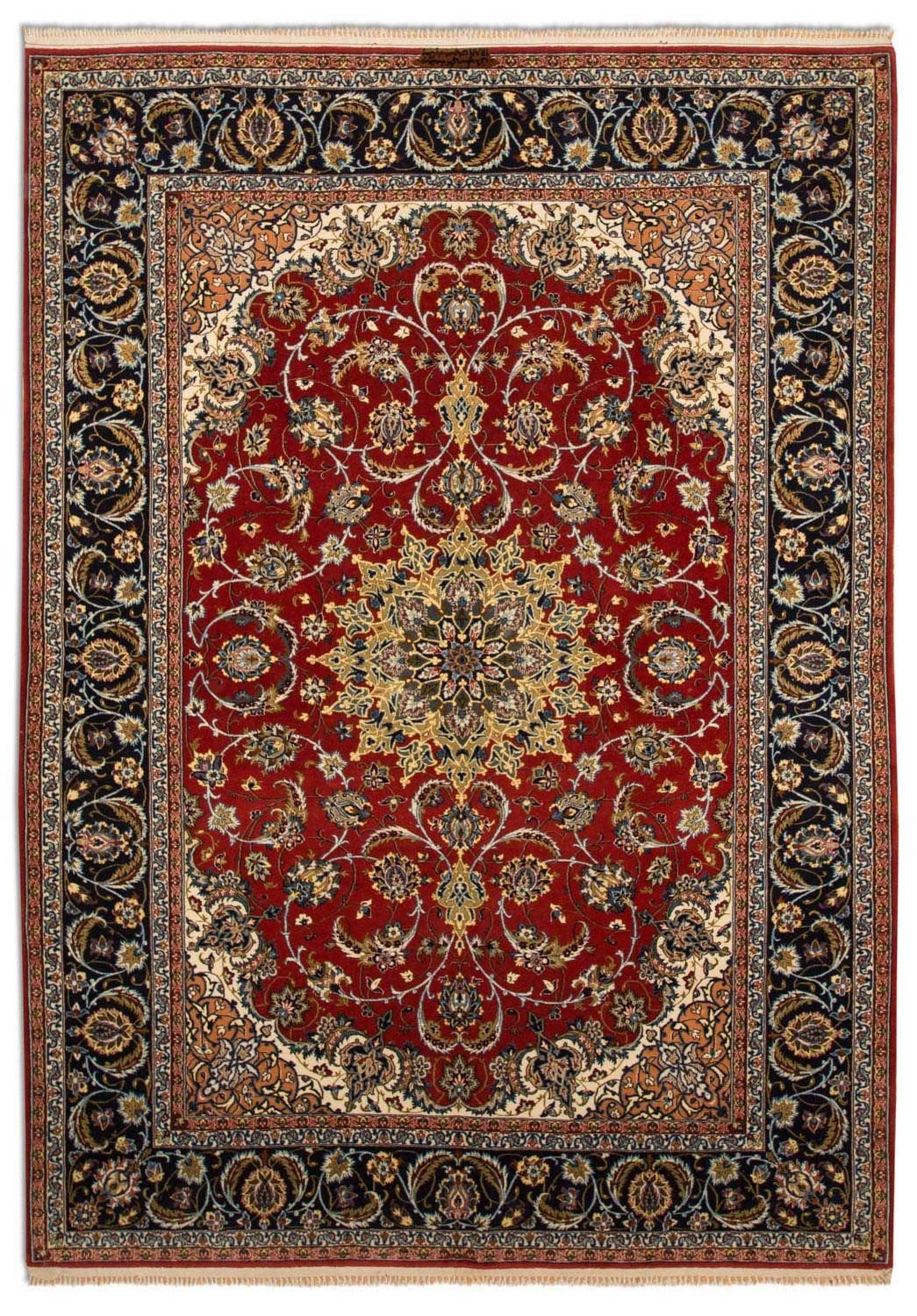 Persisk tæppe - Isfahan - Premium - 224 x 157 cm - rød