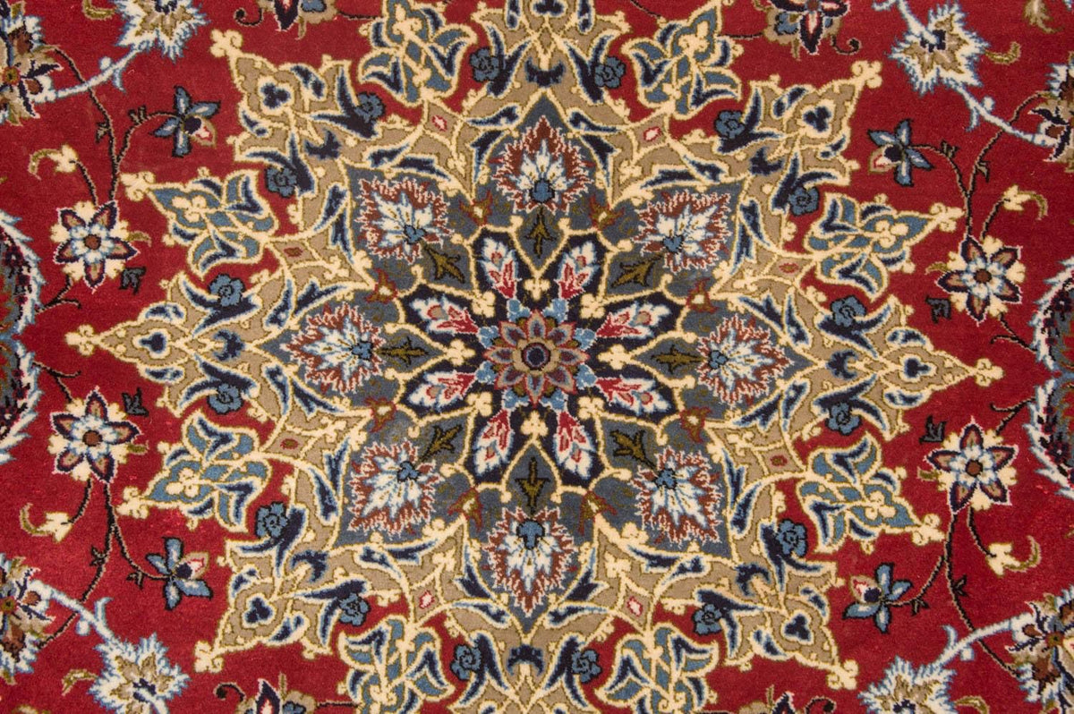 Persisk tæppe - Isfahan - Premium - 224 x 157 cm - rød