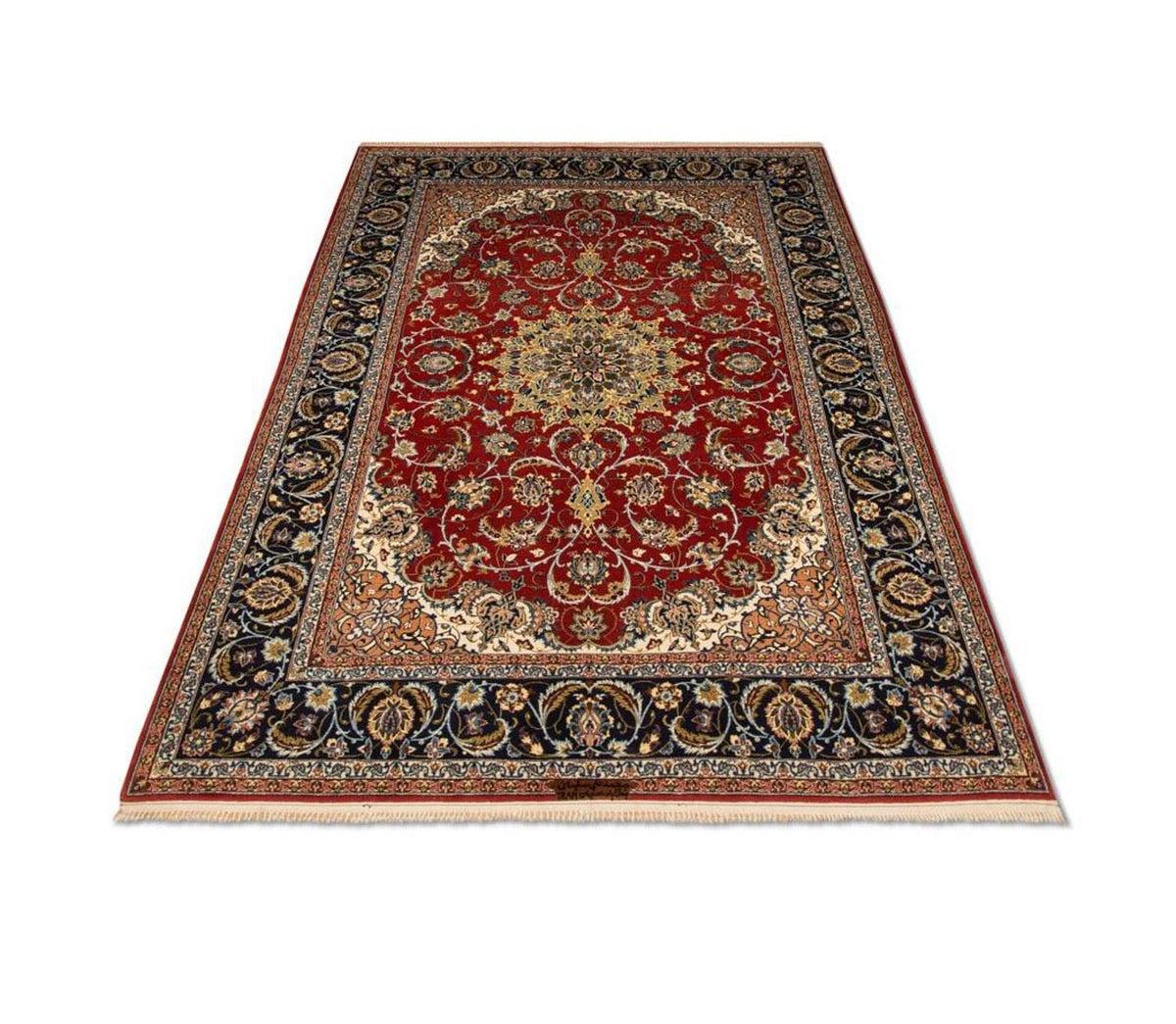 Persisk tæppe - Isfahan - Premium - 224 x 157 cm - rød