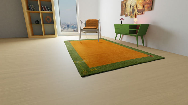 Gabbeh-tæppe - Indus - 300 x 250 cm - orange