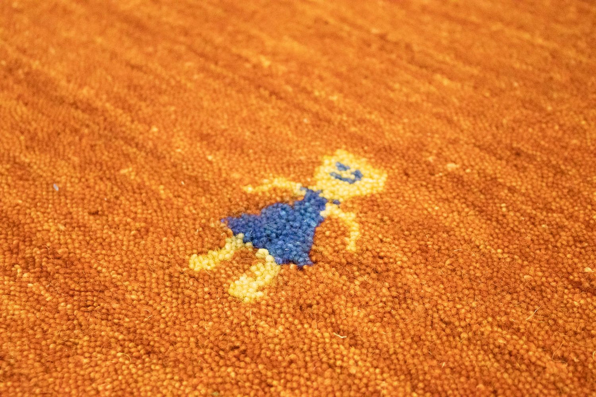 Gabbeh-tæppe - Indus firkantet  - 250 x 250 cm - orange