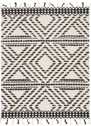 Uldtæppe - 300 x 240 cm - sort grøn