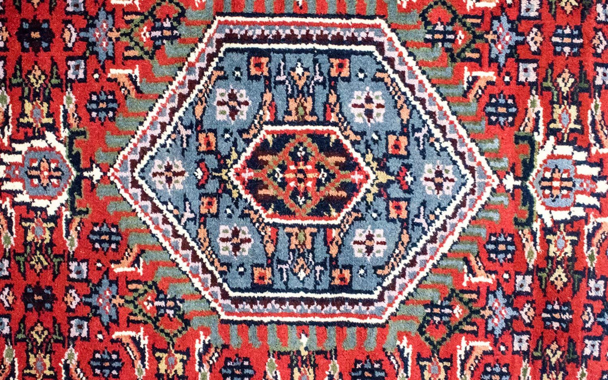 Orientalsk tæppe - 90 x 60 cm - rød
