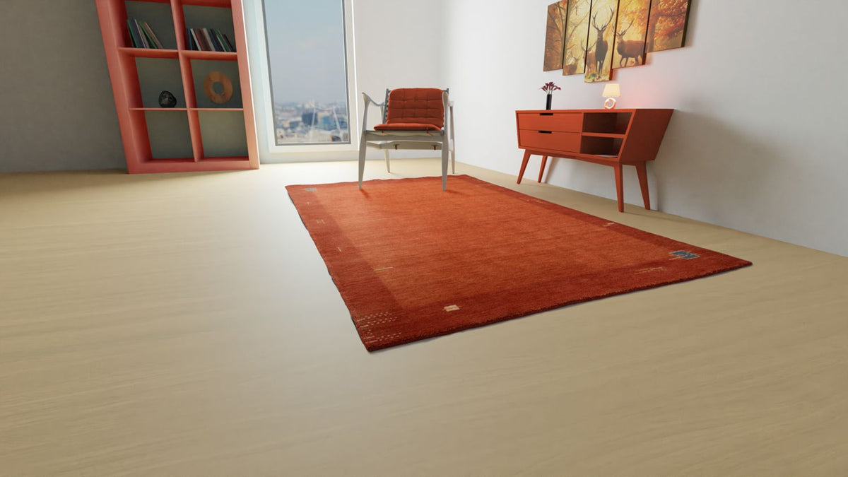 Gabbeh-tæppe - Indus - 180 x 120 cm - rød