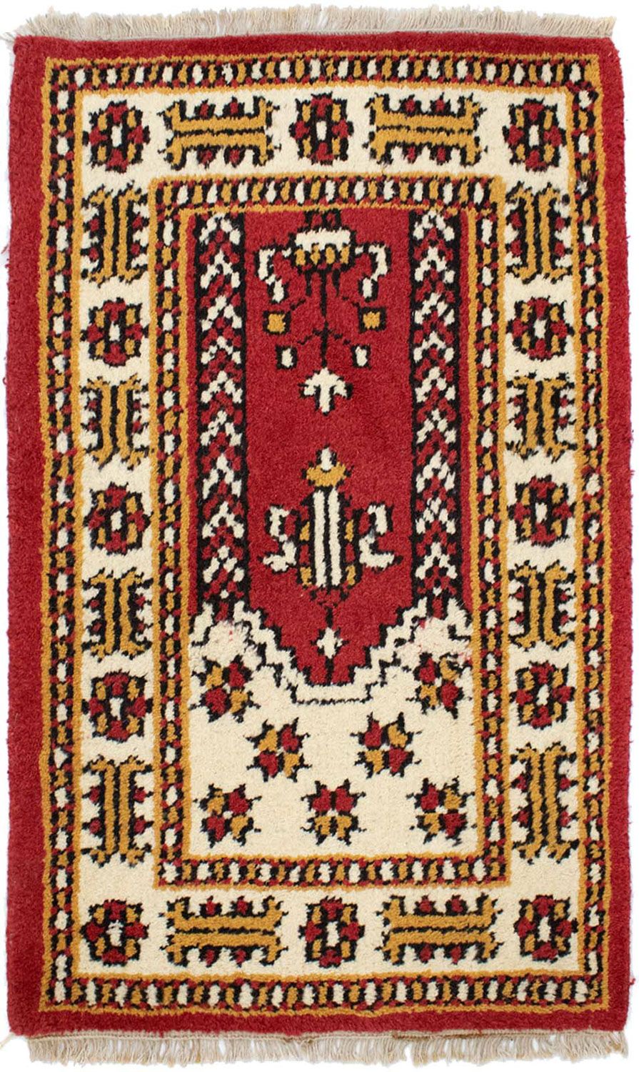 Orientalsk tæppe - 90 x 60 cm - rød