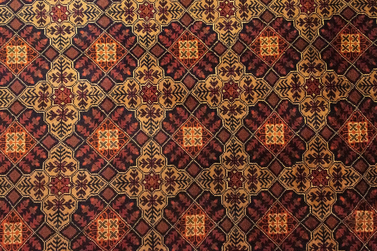 Afghansk tæppe - 288 x 198 cm - rød