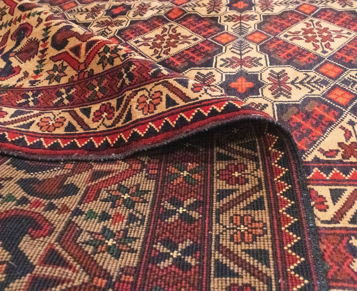 Afghansk tæppe - 283 x 199 cm - brun