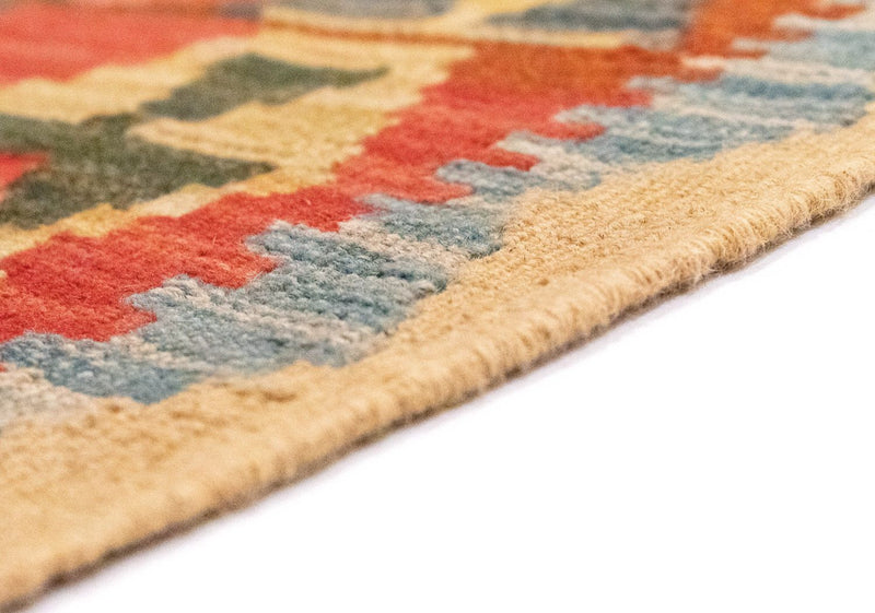 Kelim-tæppe - orientalsk - 196 x 154 cm - orange