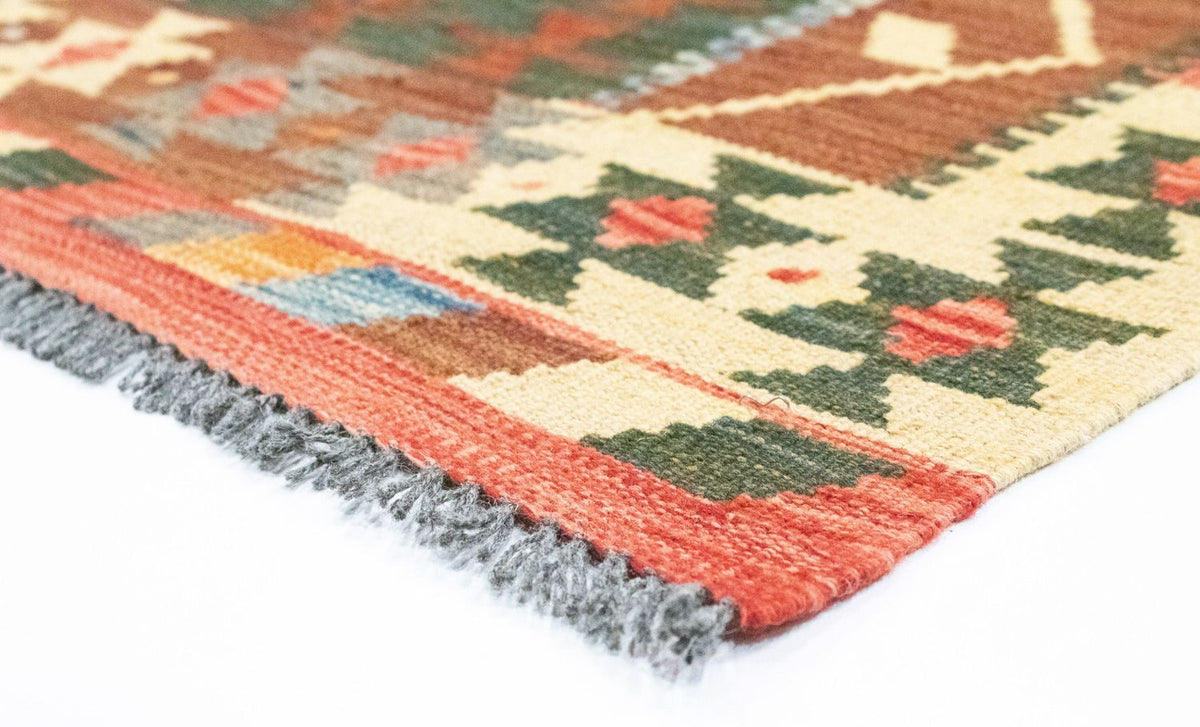 Kelim-tæppe - orientalsk - 203 x 154 cm - orange