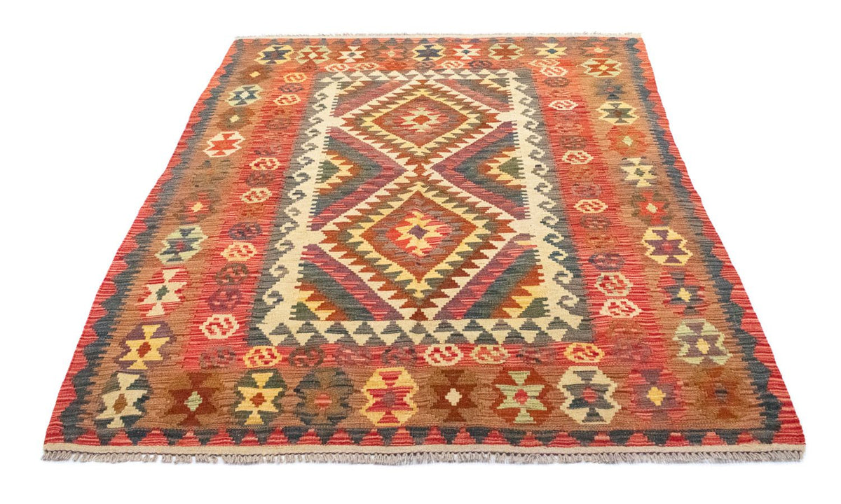 Kelim-tæppe - orientalsk - 203 x 148 cm - orange