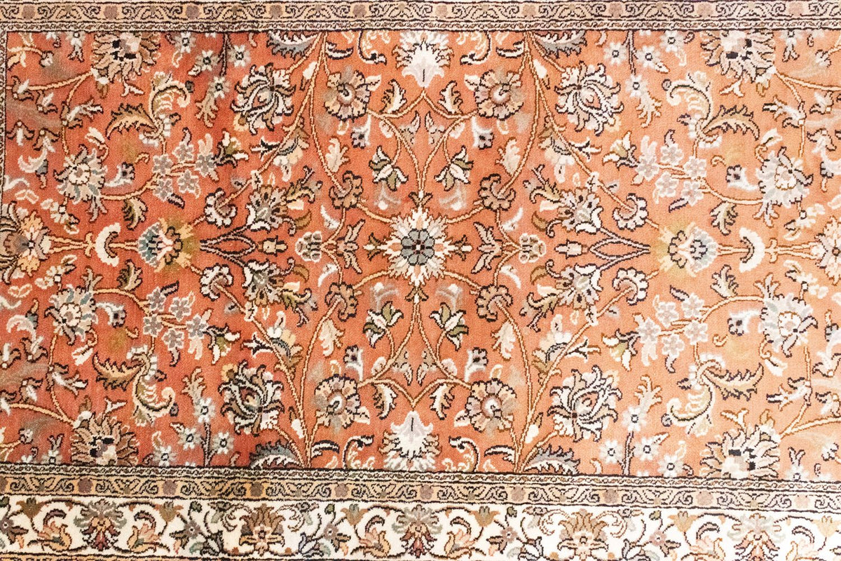 Silketæppe - Kashmir Silk - 122 x 76 cm - orange