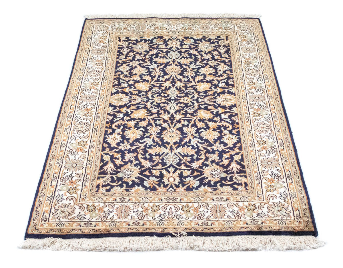 Silketæppe - Kashmir Silk - 127 x 74 cm - blå